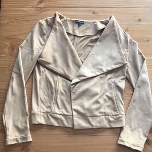 Express faux suede moto jacket